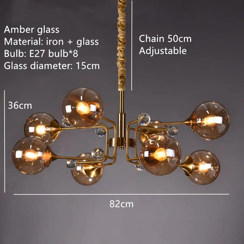 Luxury Glass Ball LED Pendant Lamp Frederik SPINGAR.COM