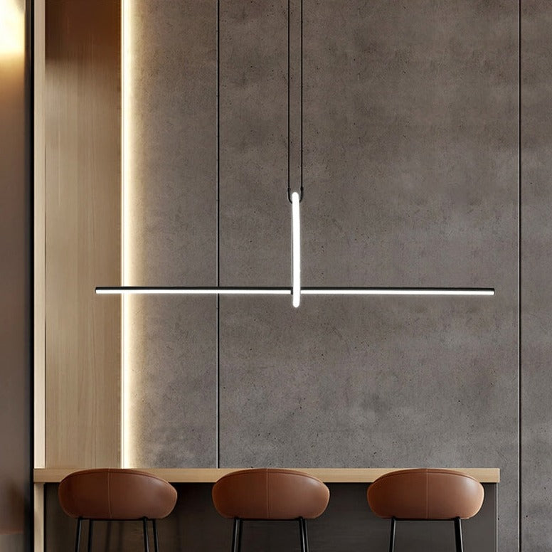 Post Modern Geometric Pattern LED Strip Kitchen Island Lamp Shelby SPINGAR.COM