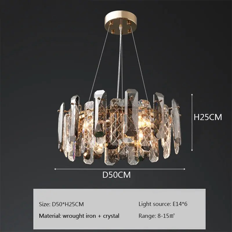 Smoke Grey Crystal Chandelier Timothy™ SPINGAR.COM