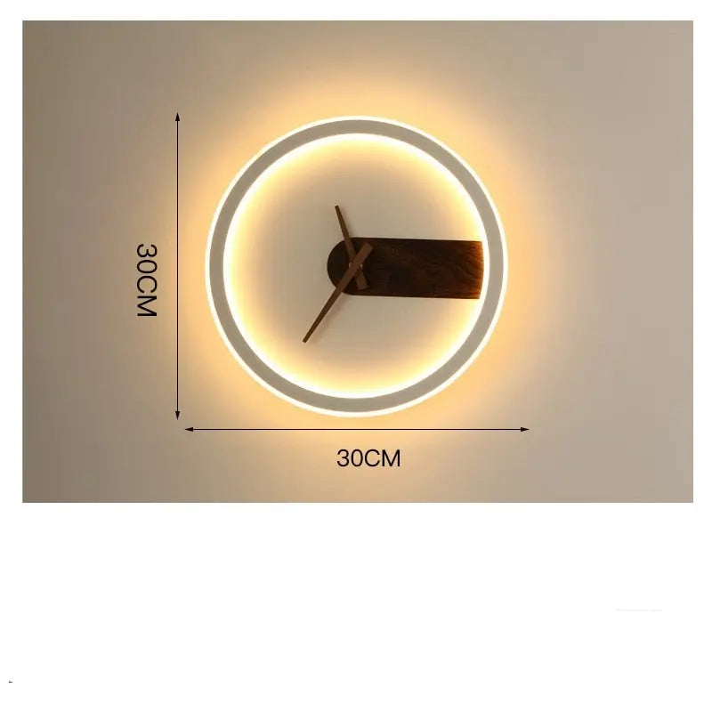 LED Clock Wall Lamp Valda (real clock) SPINGAR.COM