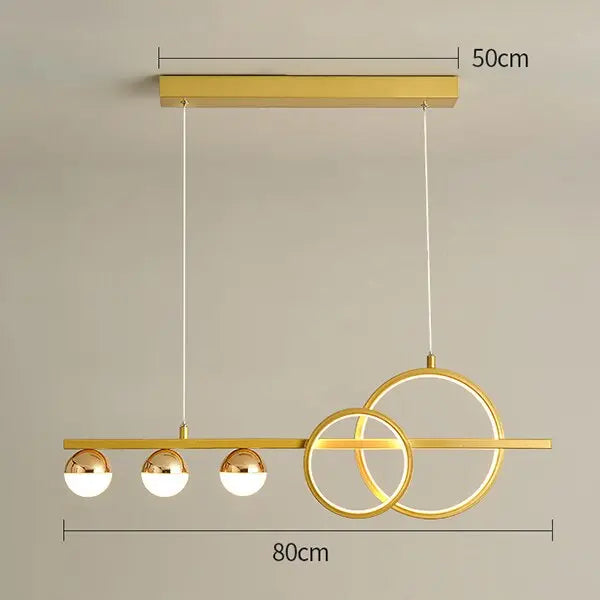 Nordic Rectangular Dining Table LED Island Pendant lamp Danby SPINGAR.COM