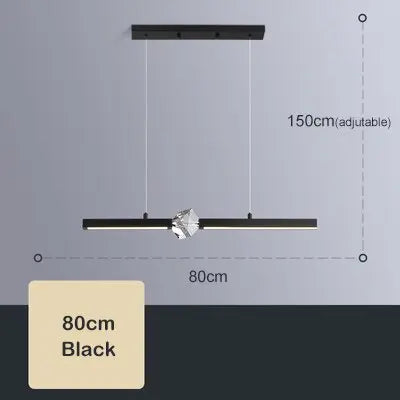 Minimalist Luxury Crystal DinnigvTable LED Island Pendant Lamp Ebbe SPINGAR.COM