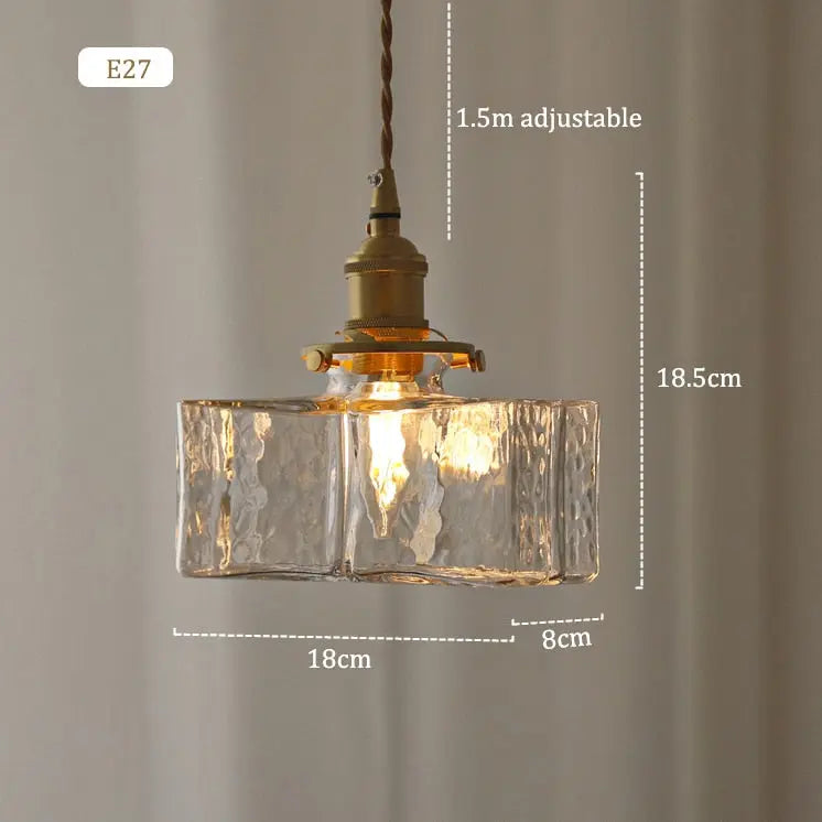 Retro Glass LED/Halogen Pendant Lamp Oline SPINGAR.COM