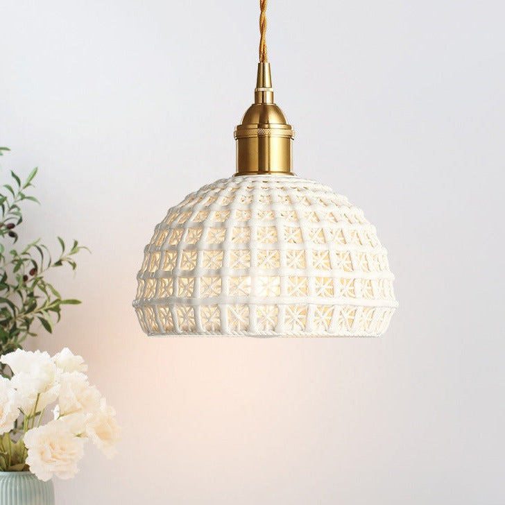 Modern LED pendant lamp in ceramic style Agda SPINGAR.COM