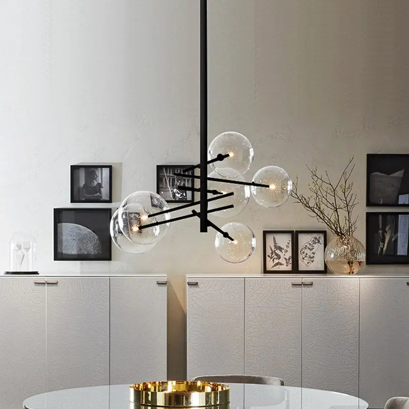Modern Creative Concise Style Glass LED Pendant Lamp Sparkle SPINGAR.COM