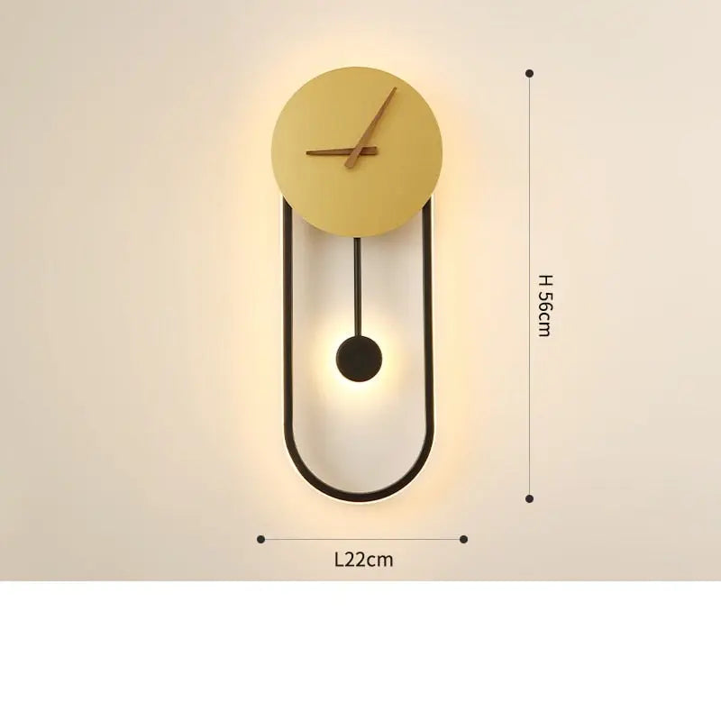 LED Clock Wall Lamp Valda (real clock) SPINGAR.COM