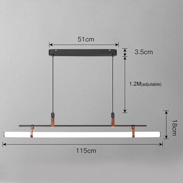 Minimalist Design Long Tube Kitchen/bar/office Island Lamp Saadia SPINGAR.COM