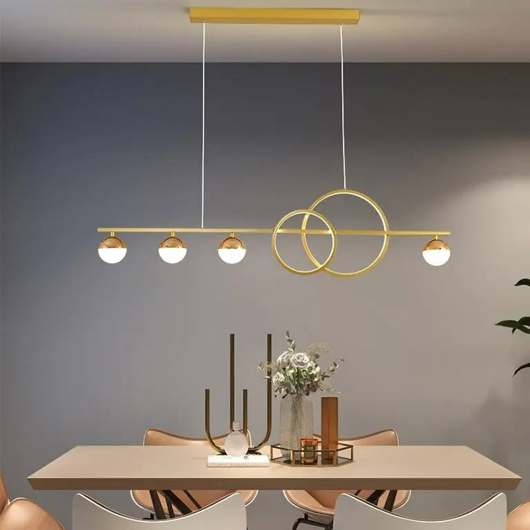 Nordic Rectangular Dining Table LED Island Pendant lamp Danby SPINGAR.COM
