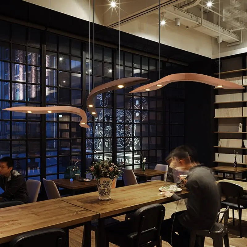 Solid Wood LED Island Pendant Lamp Paiman SPINGAR.COM