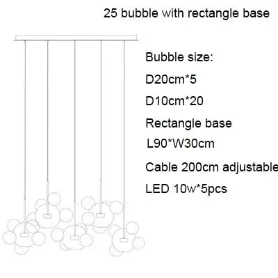 Unique Design Glass Bubble LED Pendant Lamp Edzard SPINGAR.COM