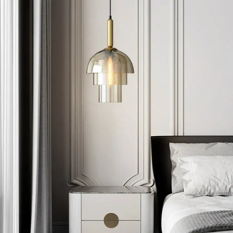 Industrial Style Champagne Glass LED Pendant Lamp Zafira SPINGAR.COM