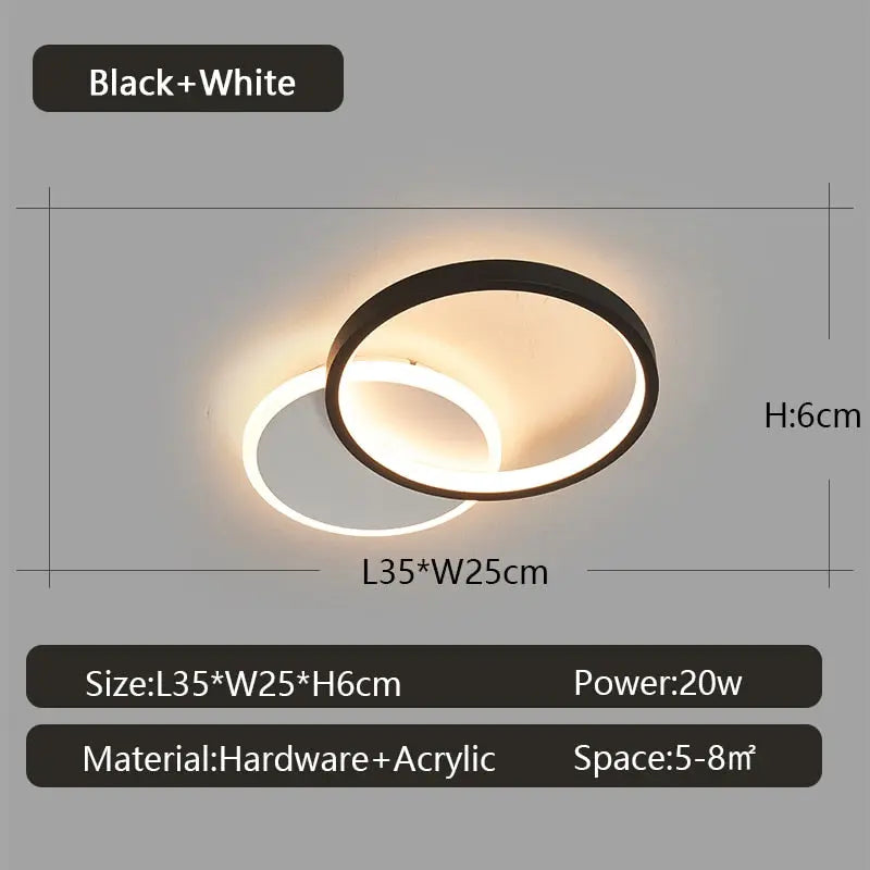 Modern Dimmable LED Ceiling Lamp Dave SPINGAR.COM