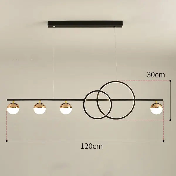 Nordic Rectangular Dining Table LED Island Pendant lamp Danby SPINGAR.COM