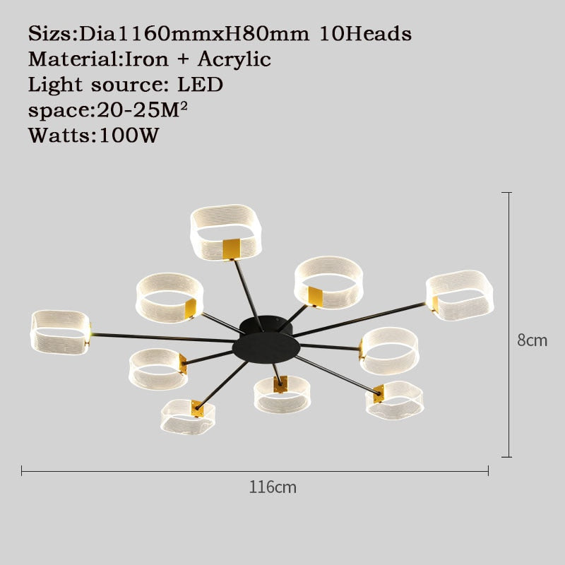 Modern Dimmable LED Ceiling Lamp Kaia SPINGAR.COM