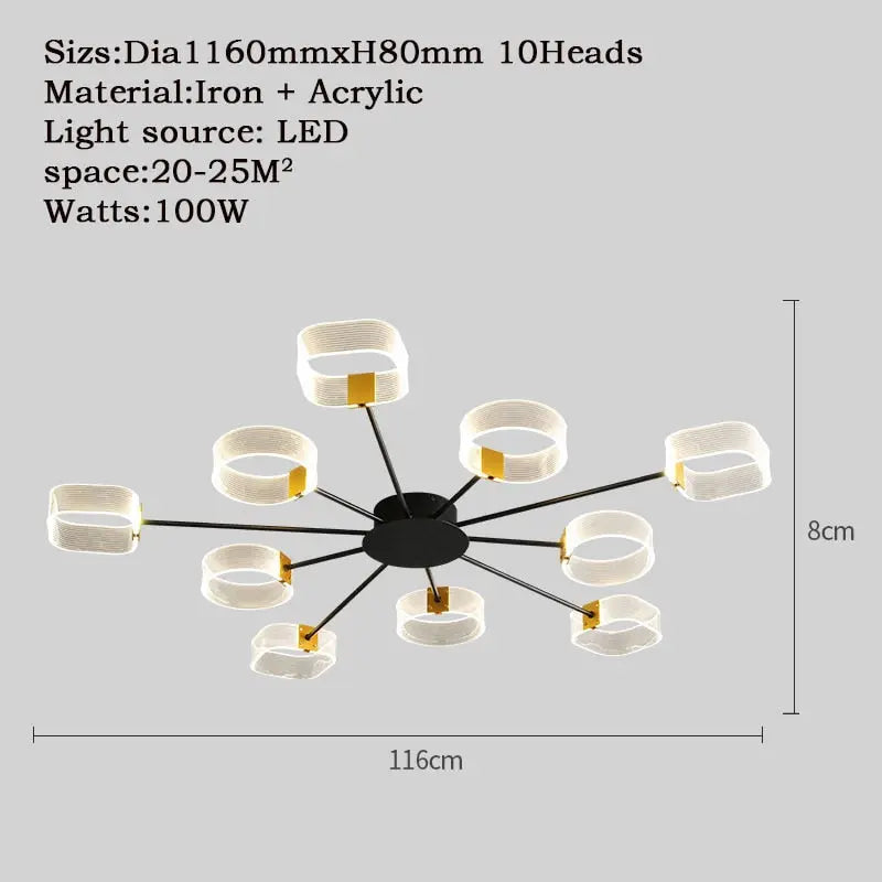 Modern Dimmable LED Ceiling Lamp Kaia SPINGAR.COM