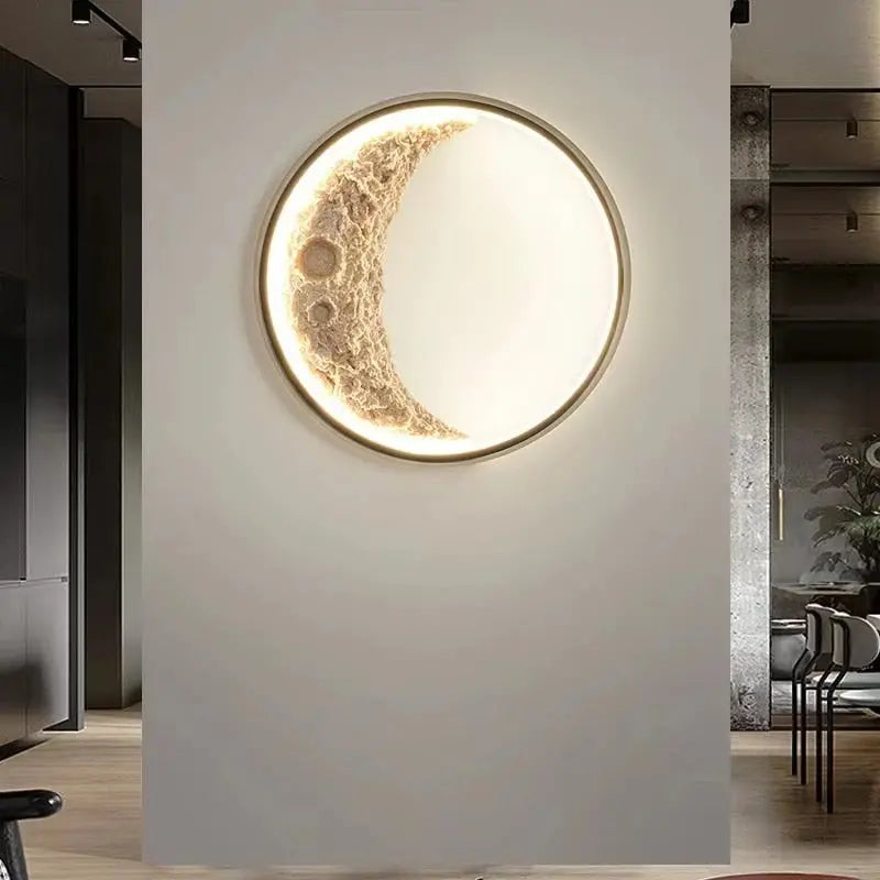 LED Indoor/Outdoor Wall Moon Lamp SPINGAR.COM