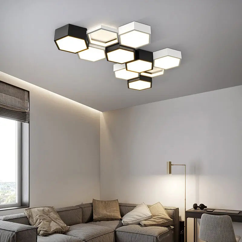Unique Honeycomb Dimmable LED Ceiling Lamp Vilhelm SPINGAR.COM