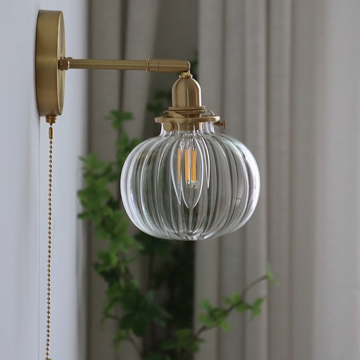 Pull Chain Glass Ball LED Wall Lamp Annbjørg SPINGAR.COM