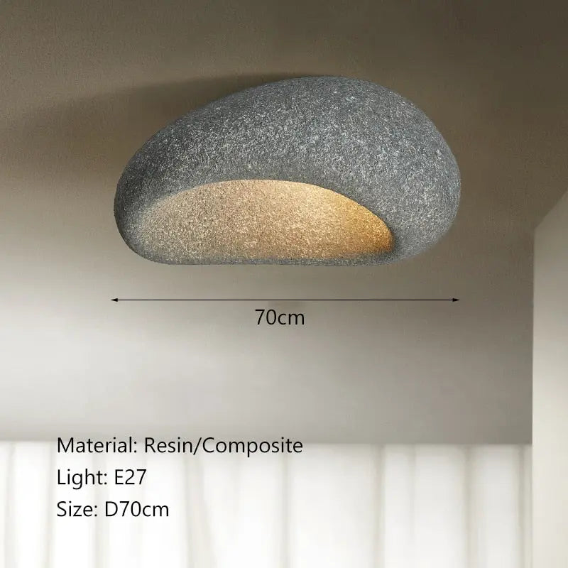 Handmade Wabi-Sabi LED Ceiling Lamp Kai SPINGAR.COM