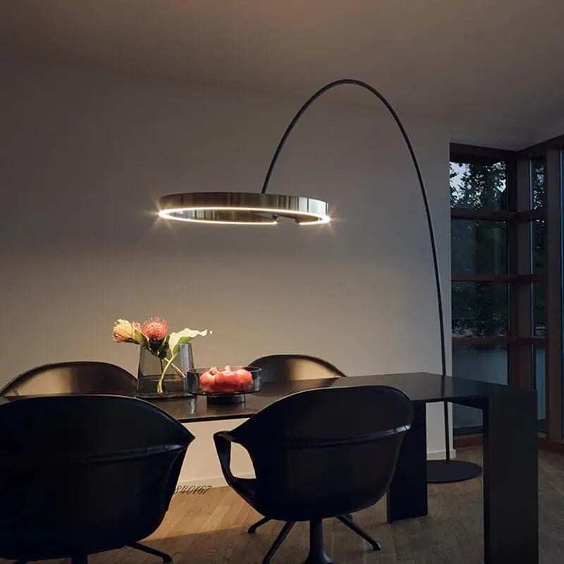 Modern Luxury Dimmable LED Ring Floor Lamp Alberte SPINGAR.COM