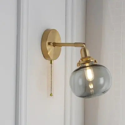 Pull Chain Glass Ball LED Wall Lamp Annbjørg SPINGAR.COM