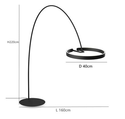 Modern Luxury Dimmable LED Ring Floor Lamp Alberte SPINGAR.COM