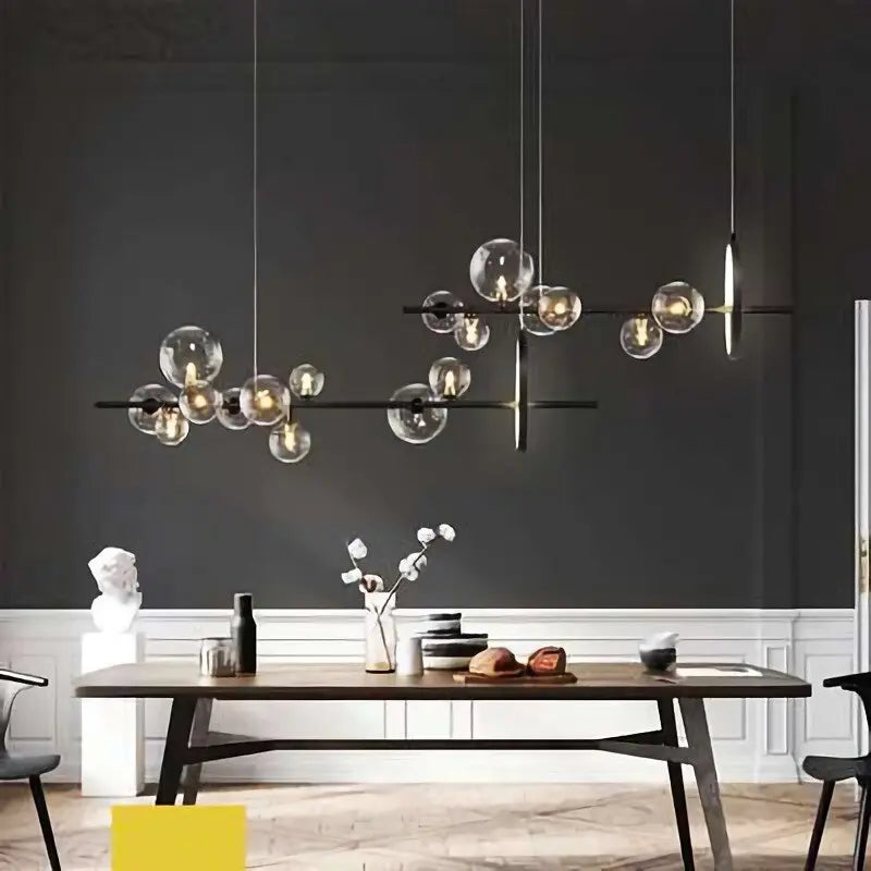 Modern Luxury Glass Ball LED Island Pendant Lamp Josefine SPINGAR.COM