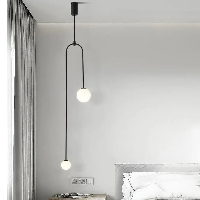 Nordic Bedside Glass Ball LED Pendant Lamp Vilde SPINGAR.COM