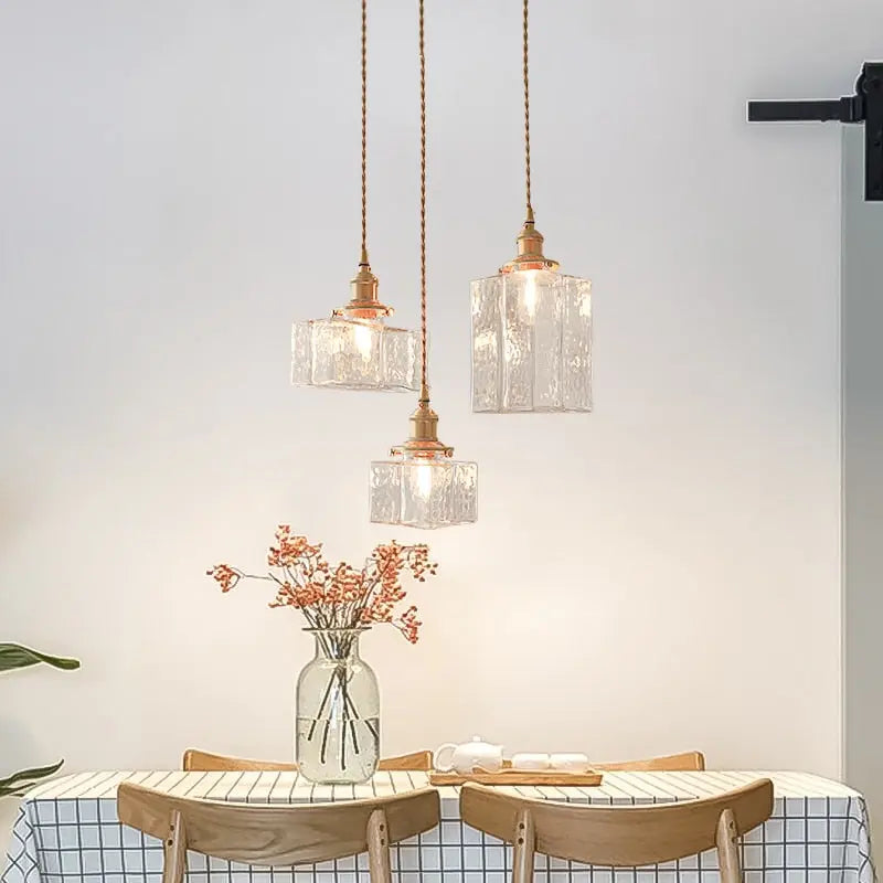Retro Glass LED/Halogen Pendant Lamp Oline SPINGAR.COM
