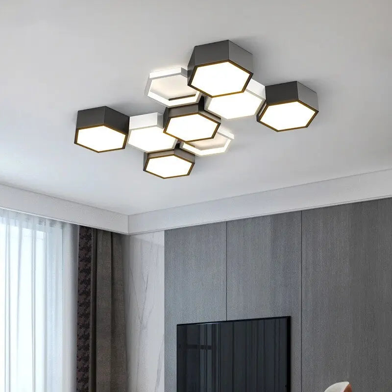 Unique Honeycomb Dimmable LED Ceiling Lamp Vilhelm SPINGAR.COM
