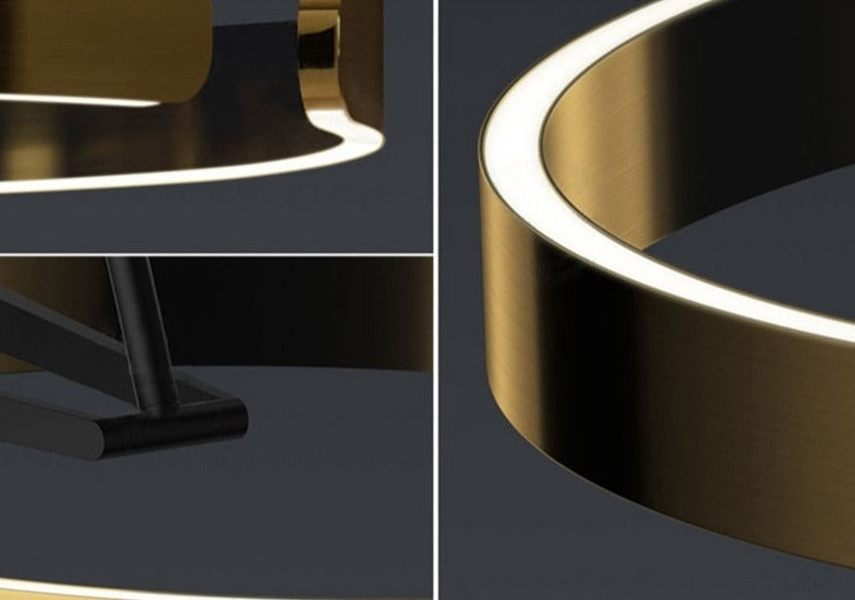 Modern Luxury Dimmable LED Ring Floor Lamp Alberte SPINGAR.COM