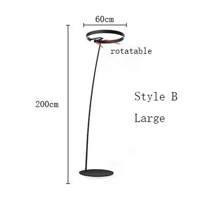 Modern Luxury Dimmable LED Ring Floor Lamp Alberte SPINGAR.COM