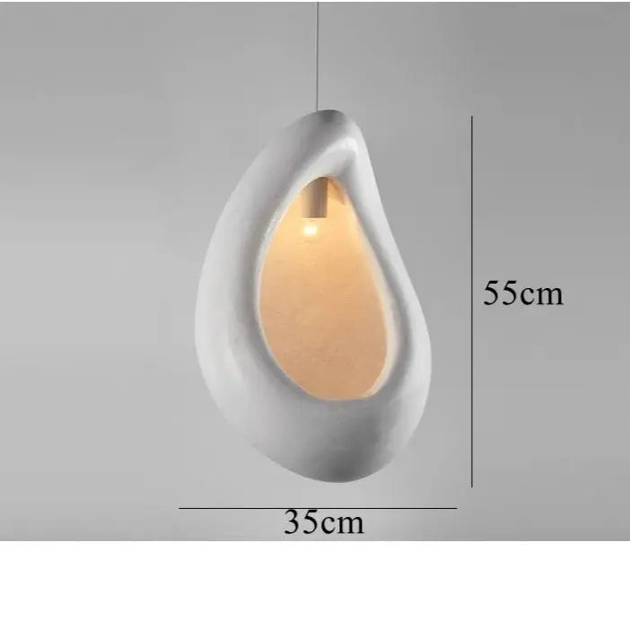 Handmade Nest Shaped Japanese Wabi Sabi LED Pendant Lamp Shika SPINGAR.COM