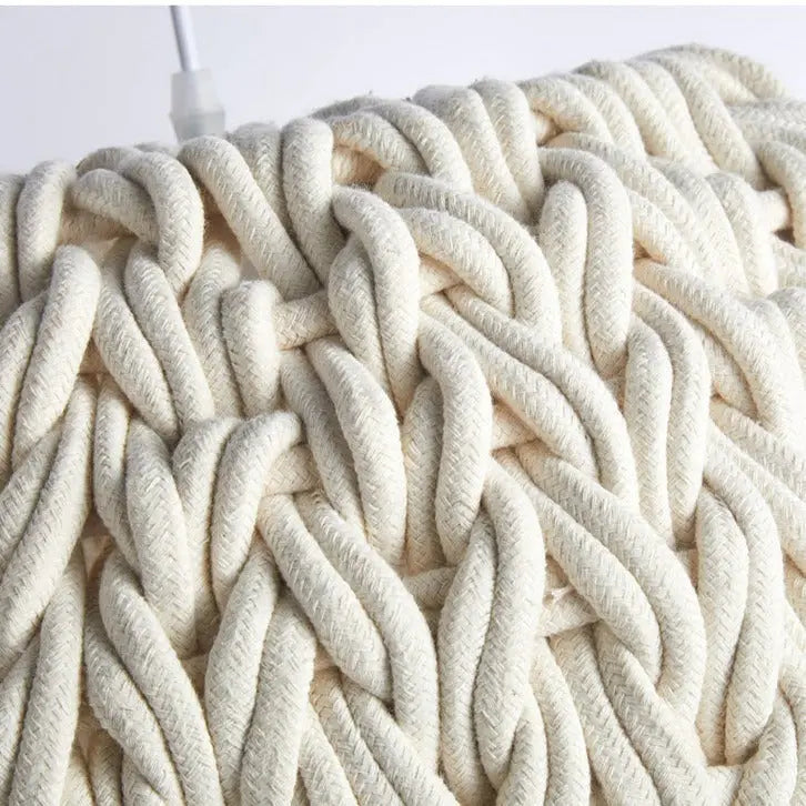 Unique Hand Knitted Rope Wabi Sabi LED Pendant Lamp Takara SPINGAR.COM