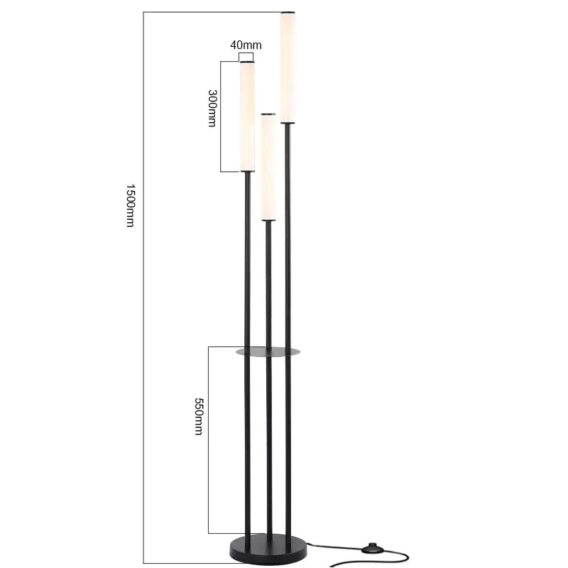 Dimmable Floor lamp Haakon ( With Storage Shelf ) SPINGAR.COM