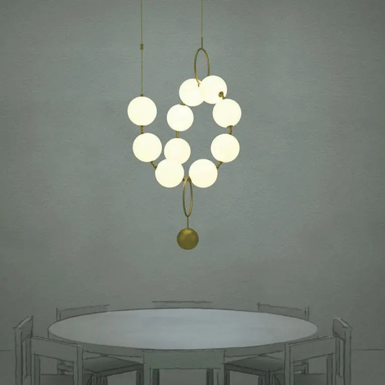 Postmodern Chain-shaped Scandinavian Kitchen Island/ bar LED Lamp Hermann SPINGAR.COM