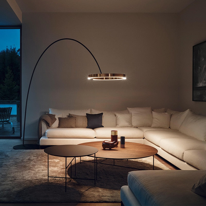 Modern Luxury Dimmable LED Ring Floor Lamp Alberte