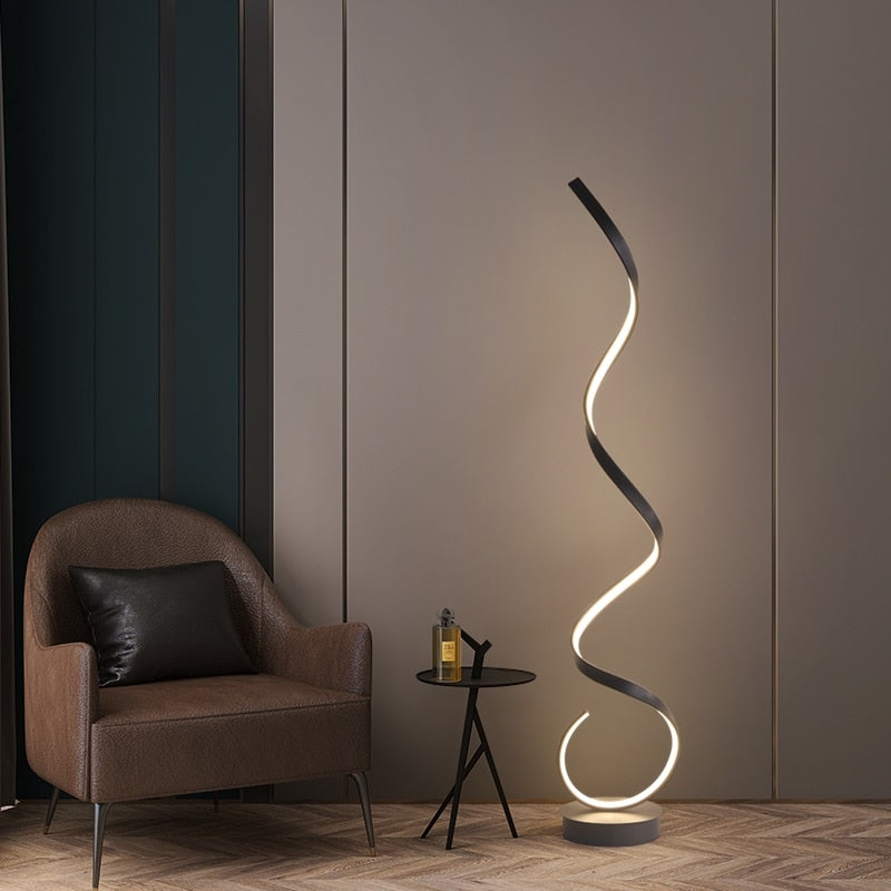 Postmodern Luxury Spiral-shaped LED floor lamp Aina SPINGAR.COM