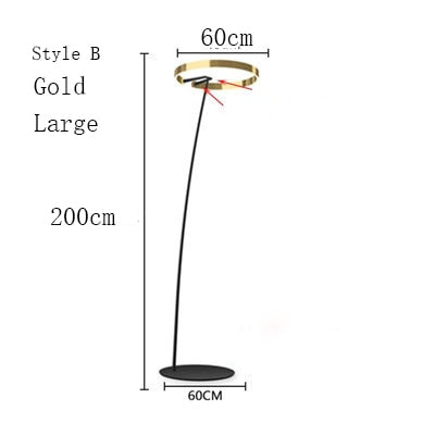 Modern Luxury Dimmable LED Ring Floor Lamp Alberte SPINGAR.COM