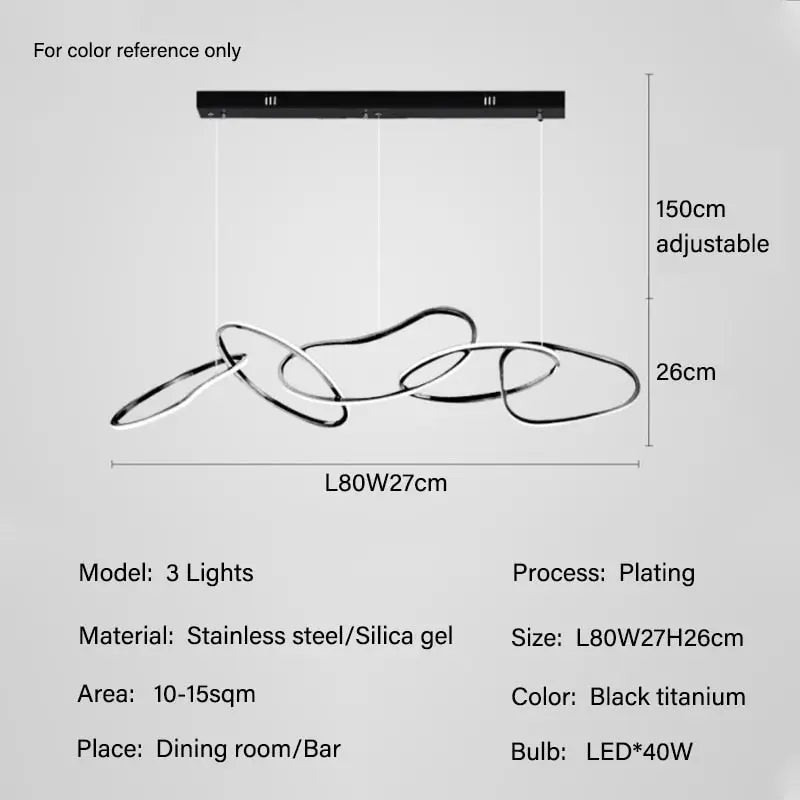 Modern Creative Circle LED Island Pendant Lamp Ashby SPINGAR.COM