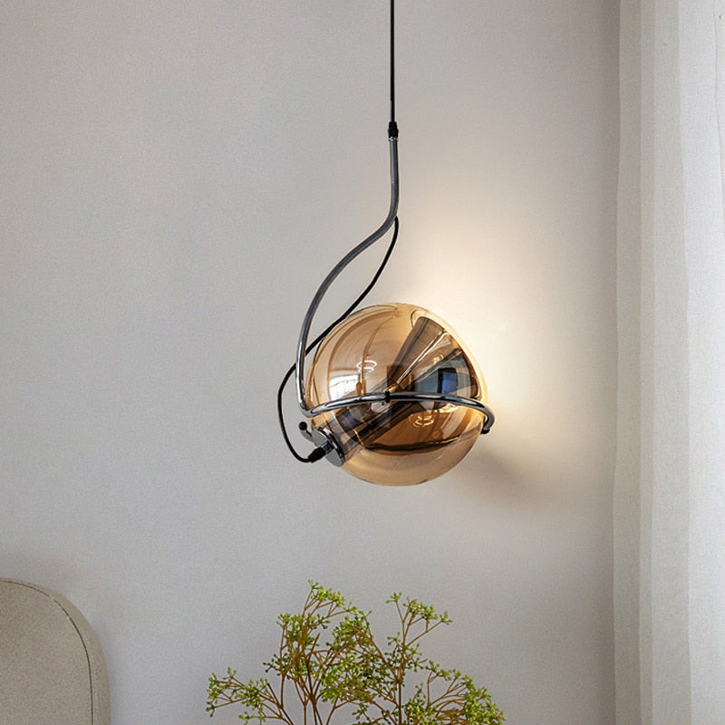 Modern/ Vintage Luxury Champagne Glass Pendant Lamp Ronnell SPINGAR.COM