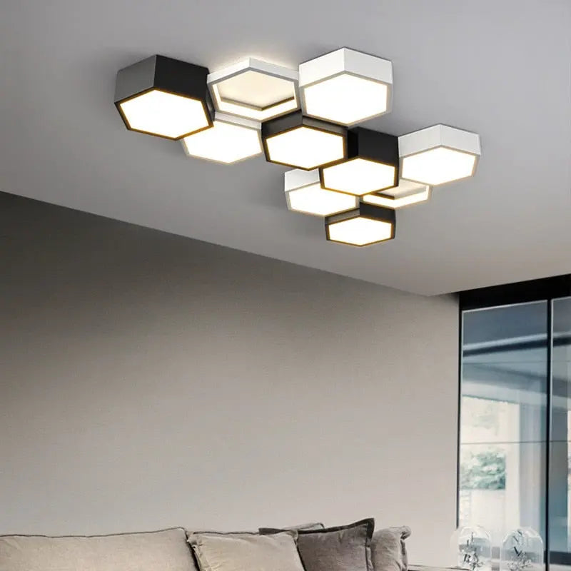Unique Honeycomb Dimmable LED Ceiling Lamp Vilhelm SPINGAR.COM