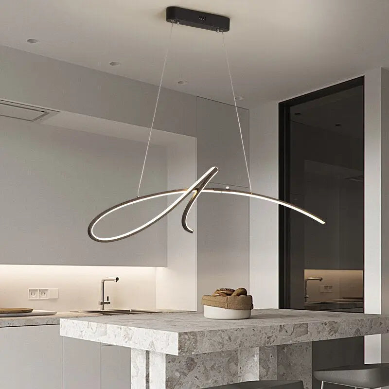 Modern Dining Table LED Island Pendant Lamp Nissa SPINGAR.COM