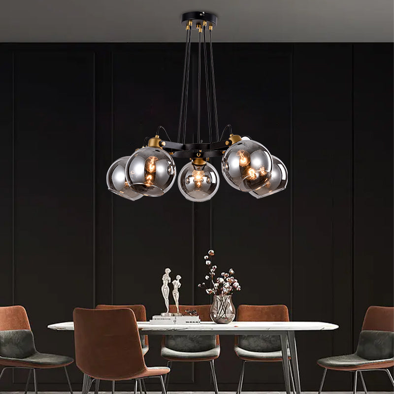 Post Modern Luxury Grey Glass Pendant/Kitchen Island Lamp Clemens SPINGAR.COM