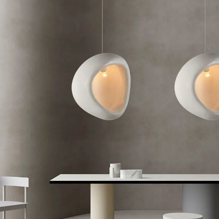 Handmade Nest Shaped Japanese Wabi Sabi LED Pendant Lamp Shika SPINGAR.COM