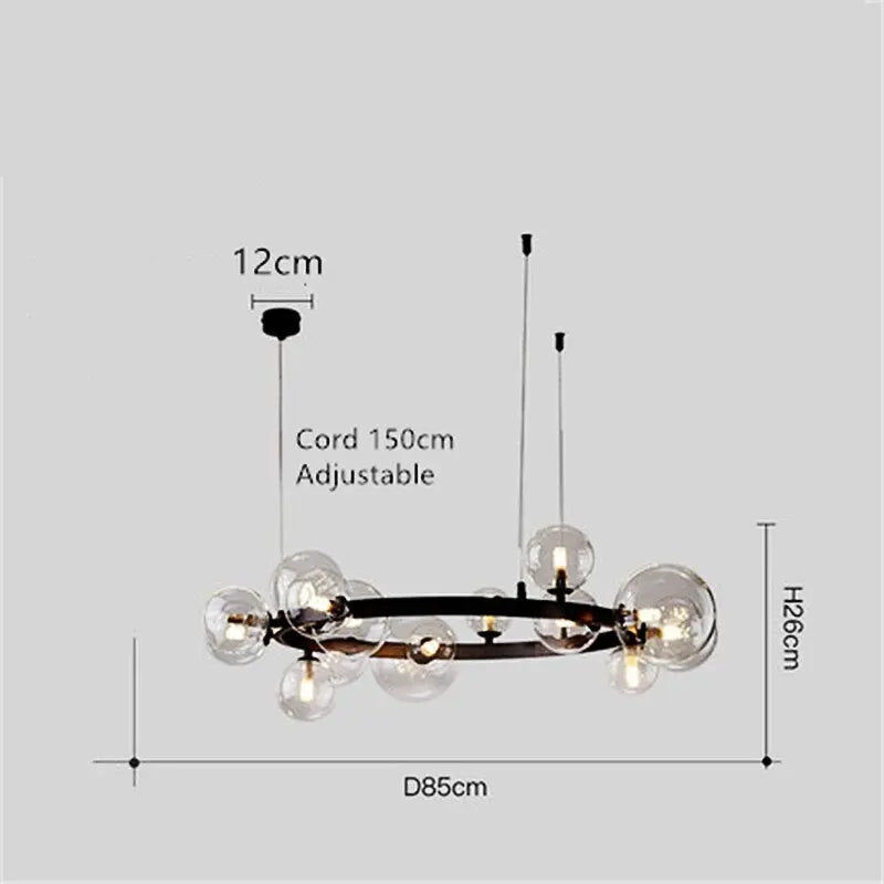 Modern Glass Ball LED Pendant Lamp Pelle SPINGAR.COM