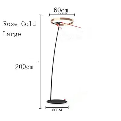 Modern Luxury Dimmable LED Ring Floor Lamp Alberte SPINGAR.COM
