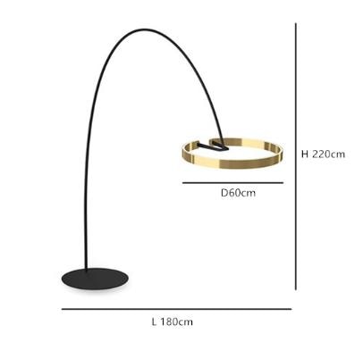 Modern Luxury Dimmable LED Ring Floor Lamp Alberte SPINGAR.COM