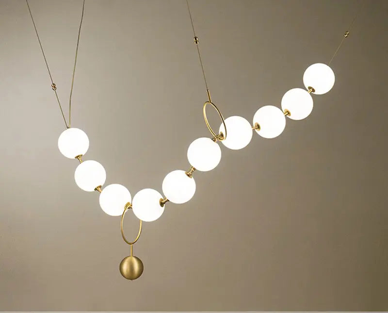 Postmodern Chain-shaped Scandinavian Kitchen Island/ bar LED Lamp Hermann SPINGAR.COM