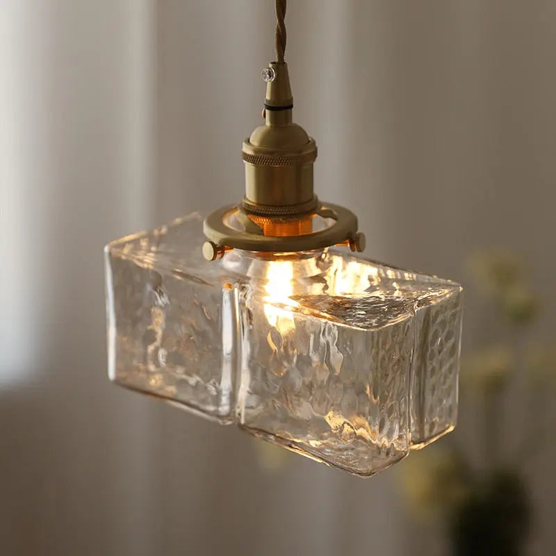 Retro Glass LED/Halogen Pendant Lamp Oline SPINGAR.COM
